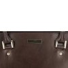 Kožené kabelka kufřík Genuine Leather čokoládová 2222